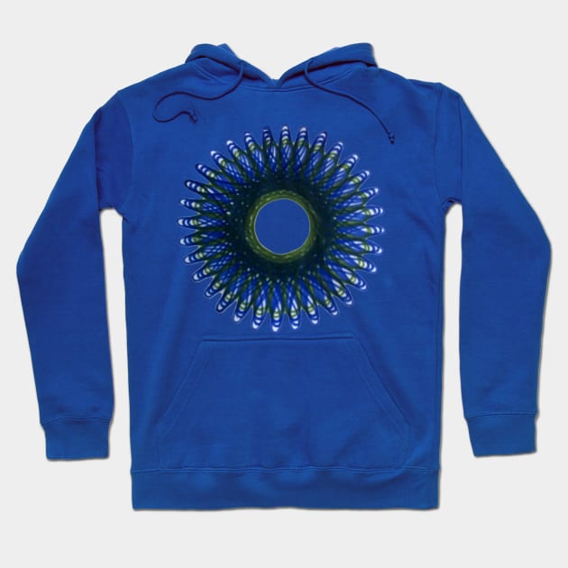 Spirograph Peacock Feather Bloom Hoodie by Travelling_Alle